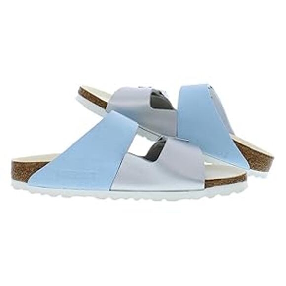 Birkenstock Arizona Split Sandals Light Blue Silver Size 8 (EU 39) Women’s New - Picture 4 of 5